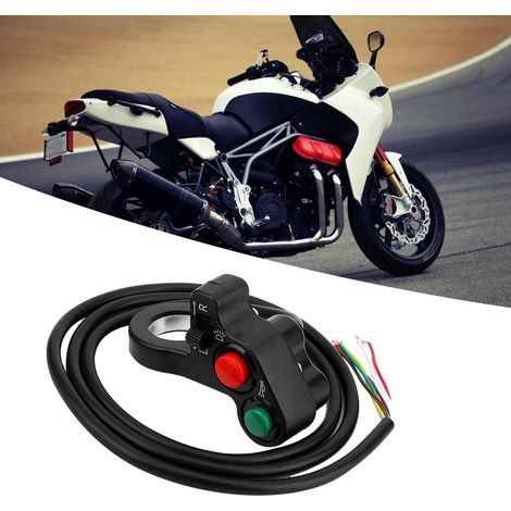 Kit clignotants et avertisseur 3-en-1 avec phares, interrupteur combiné pour moto, scooter électrique et tricycle, pièce de rechange (1/5)