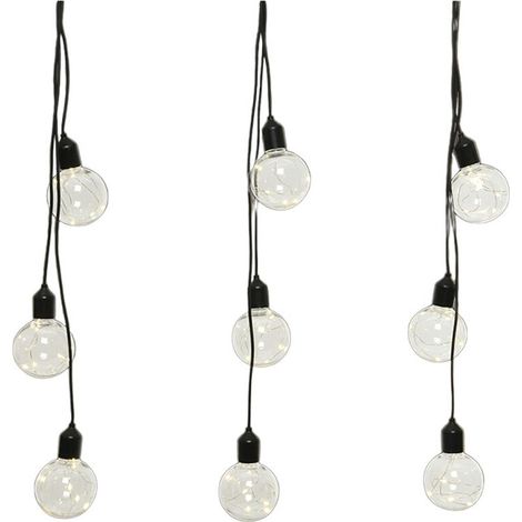 Lampadine da esterno Garland a forma di globo IP44 3m 12 LED (1/2)