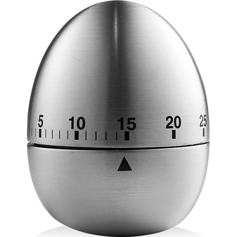 Timer per uova da 60 minuti, utensile da cucina, timer domestico, cuociuova in acciaio inossidabile (1/4)