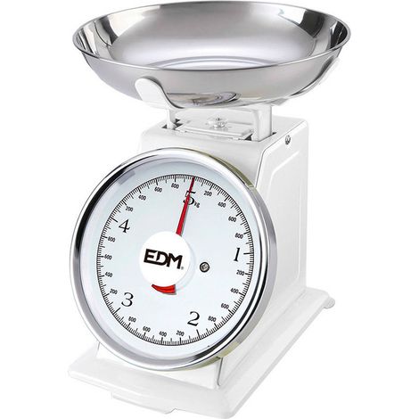 Pèse Personne Analogique - EDM - Blanc - 5 kg - 20,5 x 4 cm - Mécanique (1/3)