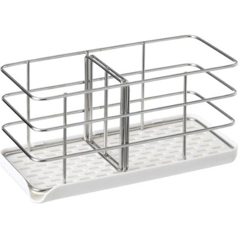 Support de cuisine en acier inoxydable 304 pour évier, plateau blanc, rangement pratique pour évier