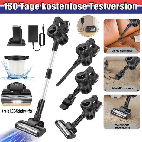 6 IN 1 Cordless Akku Staubsauger Handstaubsauger Hohe Saugkraft 3000mAh Akkus (1/5)