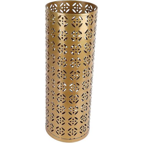 Porte-parapluies pour la maison, porte-parapluies autoportant, porte-parapluies rond doré (1/5)