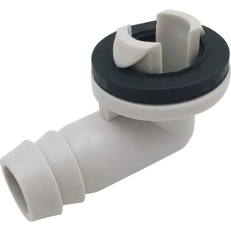 Raccordo a gomito per tubo di scarico del condizionatore d'aria con anello in gomma, per unità split e a finestra, 3/5 di pollice (15 mm) (1/5)