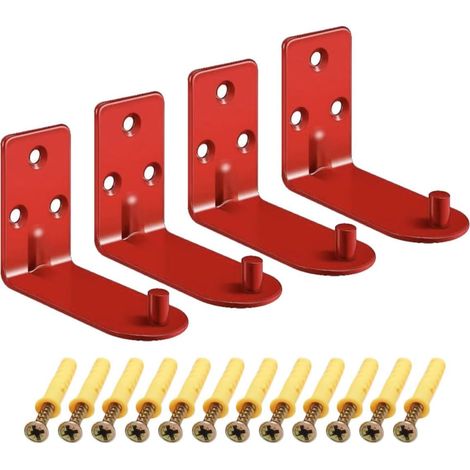 Support pour Extintor de Pared L Tipo 4 Ganchos Metálicos Juego (1/5)