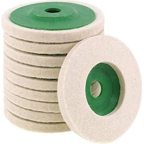 10pcs 100mm diameter wool polishing disc, polishing pad, hole dia 16mm (1/5)
