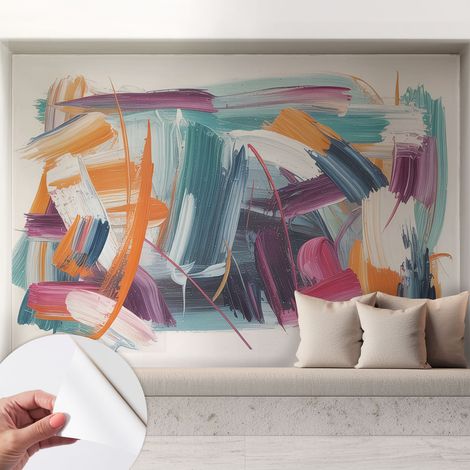 Fotomurale adesivo - parete decorativa - decorazione casa - stile moderno parete - Tratti energici 208x146 cm (1/5)