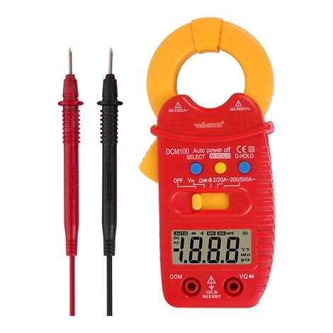 Velleman Cinción de corriente digital, retención de datos, mediciones de corriente de CA de hasta 500 A, mediciones de voltaje de CA/CC hasta 600 V (1/5)