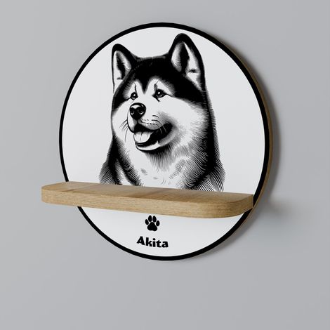 AKITA DOG Rundes Regal (1/5)