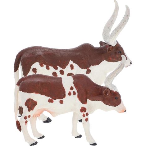 Figurines d'animaux réalistes - Lot de 8 figurines de vache pour la décoration (1/5)
