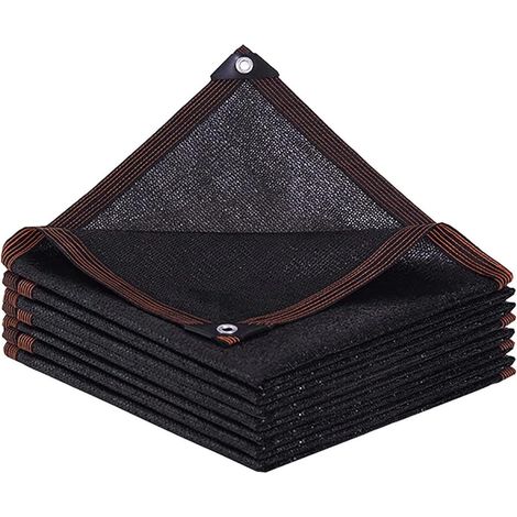 Sonnensegel Rechteckig Balkon Schattennetz UV Strahlen 2x8m Schwarz (1/5)