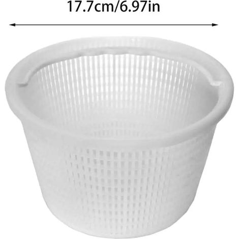 Accessoires de piscine Panier de skimmer de piscine (blanc) avec poignée pour l'élimination des feuilles - Accessoires de rechange pour skimmer de piscine hors sol (1/5)