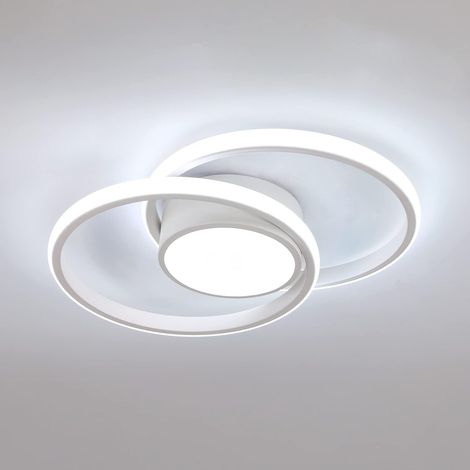 COMELY Plafoniera LED Moderna per Soggiorno, Luminaria da Soffitto per Cucina, Lampada da Soffitto Rotonda per Camera e Soggiorno, Diametro 40cm - 42W - Bianco - Luce Bianca 6500K