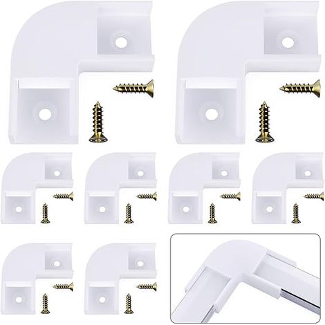 90 Degree Angle Connector, ONLY for U Shape Aluminum LED Channel (ASIN: B07PSNJMPN, B07PTQ6FTZ, B07KR7H4B6, B07Q1B91MT), Screws Included (1/5)