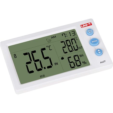 UNI-T THERMOMÈTRE ET HUMIDITÉ HORLOGE A12T