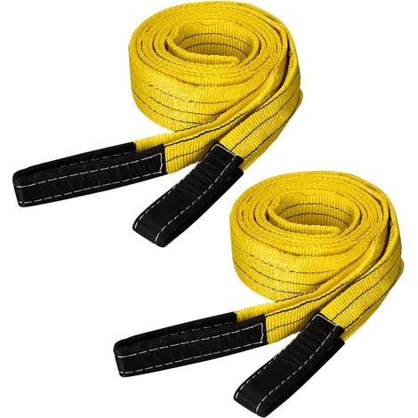 Lot de 2 Sangle de levage avec boucle ronde 3 tonnes,3 mètres Contre coupures et abrasions (3M x 5CM) (1/4)