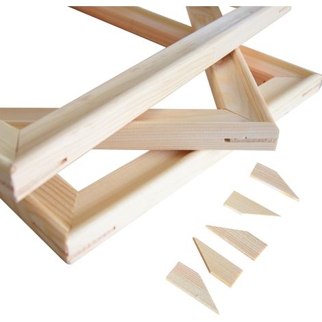 Châssis Toile Kit 50x40cm - Bois Pin Massif - Cadre Peinture Auto-Montage - Artiste Débutant (1/5)