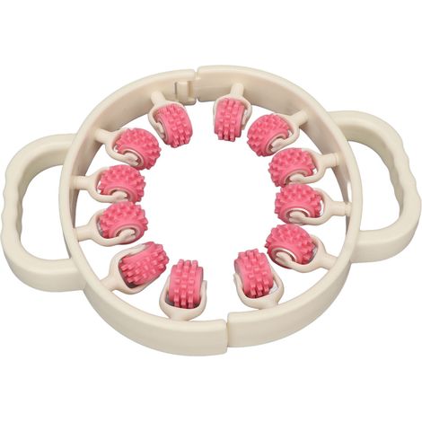 Appareil de massage circulaire pour les jambes avec rouleaux de massage pour détendre les muscles, yoga, fitness, amincissement des jambes, usage domestique, rose cerisier (1/5)