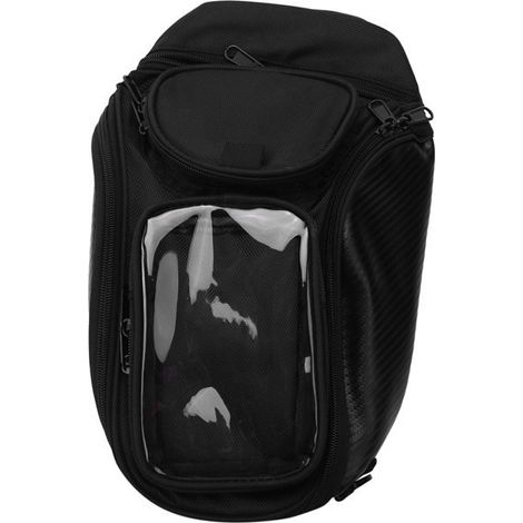 Magnetisches Set, schwarze Motorrad-Tanktasche aus PU und Oxford-Gewebe, wasserdichte Motorrad-Gepäcktasche, Fahrertasche (1/4)