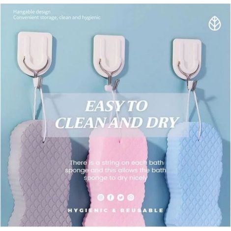 Éponge de bain exfoliante - Super Soft - 4 pcs - Douceur extrême - Nettoyage naturel (1/4)