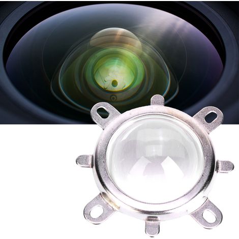 Lentille en verre optique de 44 mm, réflecteur de 50 mm, coupelle de collimation, support fixe pour lumière LED 20-100 W (60°) (1/5)