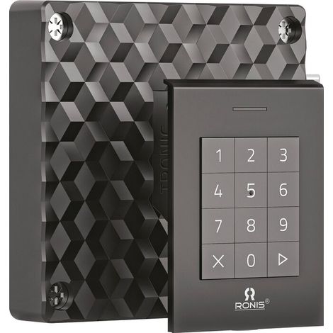 Serrure électronique pour casiers - Clavier affiné - RONIS TRONIC Slim - Noir/Blanc - Dom