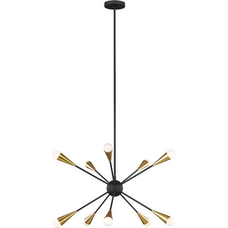 Elstead Jax 10 Light Kronleuchter, Midnight Black, G9 (1/4)