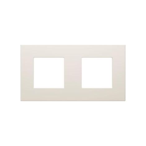 PLAQUE DAHLIA 2 POSTES H/V IVOIRE GEWISS GW35902AY