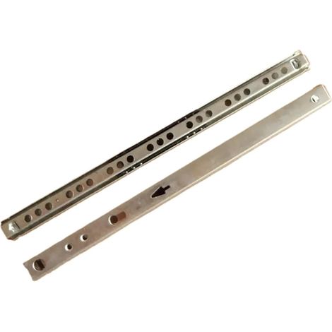 1 paire de glissières à billes en acier pour tiroir, deux sections, 17 (1/5)