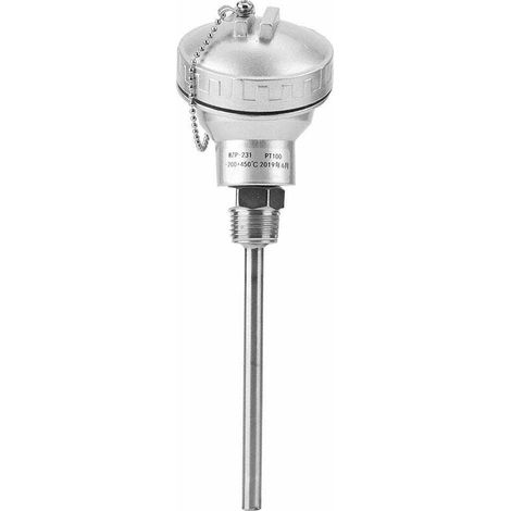 Capteur de température Nitrip RTD PT100 Sonde 1/2 "Tête de thermocouple à filetage NPT en acier inoxydable 201(100mm) (1/4)