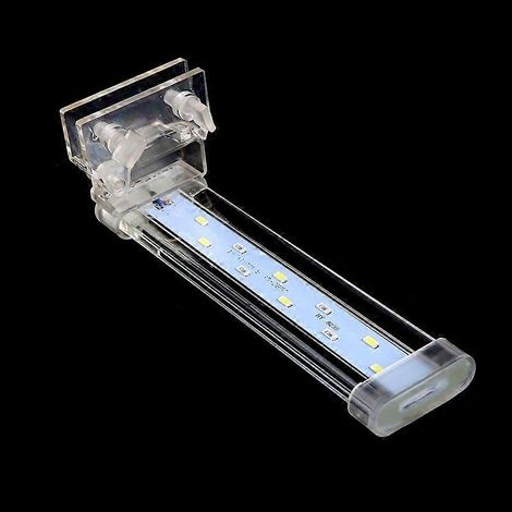 Lampe LED à pince pour aquarium, compatible avec les parois jusqu'à 12,5 mm d'épaisseur - L 16 cm (1/5)