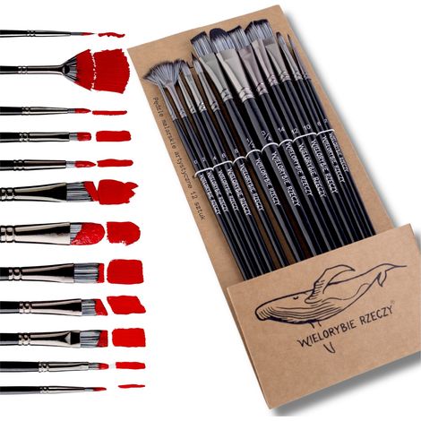 Nylon-Malpinsel für Acrylfarben, 12er-Set
