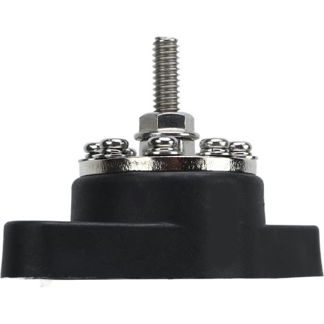 Bornier de distribution électrique 1/4in noir M6 à borne unique 12V 48V bloc de jonction batterie bus bar pour voitures camping-cars bateaux camions (1/5)