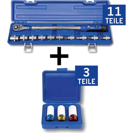 Projahn 1/2 Reifenwechsel-Bundle, 14-teilig Inhalt: Drehmomentschlüssel-Set394260 1/2 Tiefe Schlag Stecknuss Satz3082 (1/4)