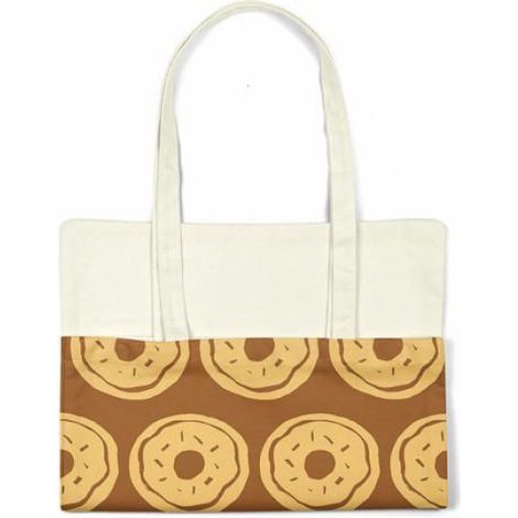 Sac Shopping - Coton - 70 x 34 x 1 cm - Poignées 30 cm - Noir - 1 Pièce (1/4)