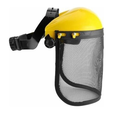 Casque de Sécurité Visière Maille Professionnel, Travaux Forestiers Casque Acier Réglable Masque Complet Léger Anti-Bruit pour Tronçonneuse Débroussailleu Jardinage Outils (1/5)