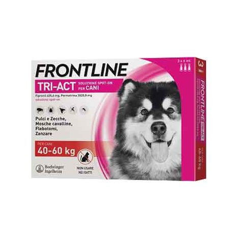 ANTIPARASSITARIO 'TRI-ACT' FRONTLINE cani 5/10 kg - 3 pipette - FRONTLINE