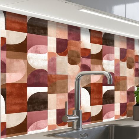 REVETEMENT MURAL DE CUISINE, CRÉDENCE DE CUISINE Géométrie - Moderne - Rétro 80x60 (1/5)