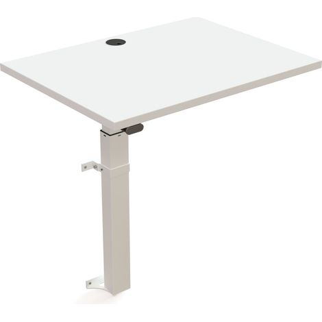 STIER Steh-Tisch 501-9 elektrisch höhenverstellbar 80 x 60cm Weiß (1/3)