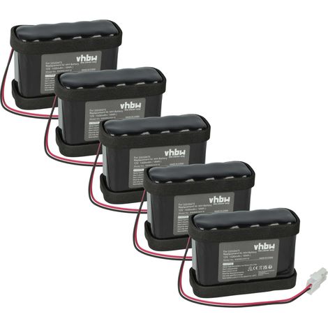 vhbw 5x Batterie compatible avec Besam EXU1, EXU3, Entrematic EMSL motorisation de porte ou portail (1500mAh, 12V, NiMH)