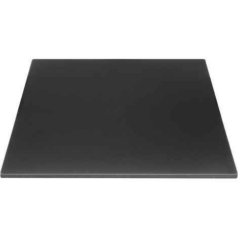 Plateau de table d'extérieur carré noir mat 700 mm – Conception adaptée à un usage professionnel intensif – Nettoyage facile pour hygiène maîtrisée – Bolero (1/4)