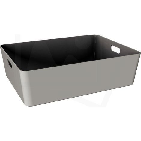 Box - contenitore contemporary open box 4,5 litri 29 x 19 x 10 cm 882 grigio plastmeccanica (1/2)