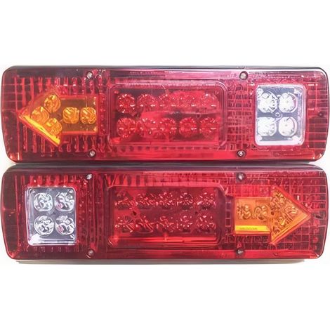 Feu arrière 2X LED 19 LED 12V pour camions, caravanes, camionnettes, remorques pour bateaux
