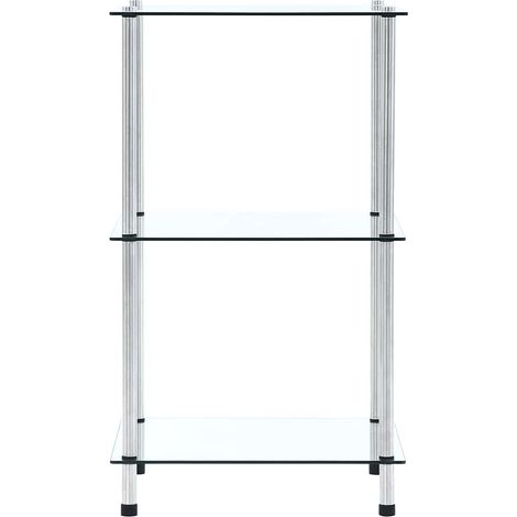 Maison Exclusive - Scaffale a 3 Livelli Trasparente 40x40x67cm in Vetro Temperato (1/5)