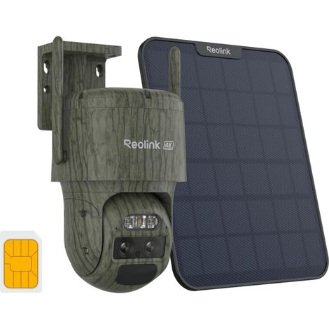 Reolink 4K 4G Dual Lens Wireless PTZ TrailCam TrackMix LTE Camera SIM Card Included Auto Tracking 6X Hybrid Zoom IR Glowless Wildlife Smart Detection Solar Panel Included (1/5)