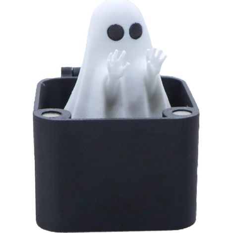 Figurine fantôme, boîte effrayante, jouet gag effrayant petit accessoire d'Halloween avec design effrayant, objet décoratif de collection pour cheminée, bibliothèque, table à manger (1/5)