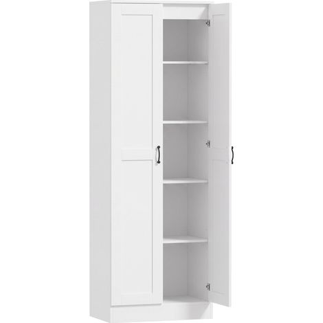 Armoire de provisions Merys armoire de cuisine rangement blanc (1/5)