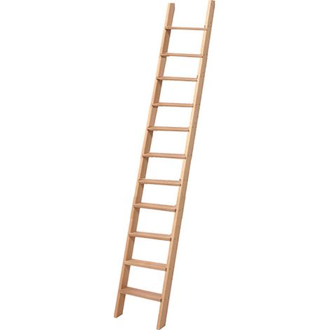 Stufenleiter Holz 13 Stufen - zu erreichenden Höhe 3.35m - BSMEU-350