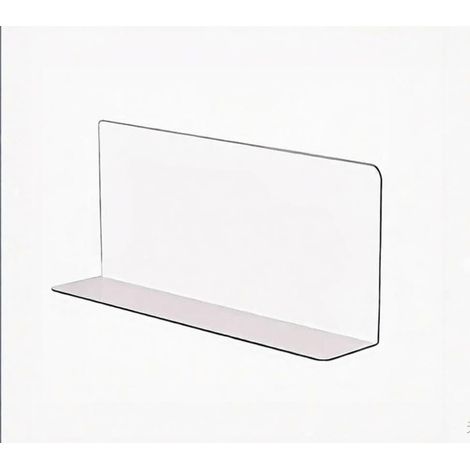 Étagère acrylique en forme de L 2 pièces - Support mural sans perçage - Porte-fenêtre salle de bains/cuisine - 2010 cm - (1/5)