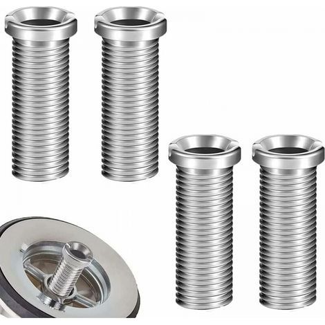 4 Pièces Vis pour Panier D'évier 30mm Acier Inoxydable Vis Creuse Vis de Bonde pour la Vis Évier Panier Vis Accessoires de Fixation pour Cuisine Lavabo（Argent） (1/5)